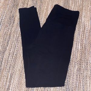 Simple Black Cotton Leggings